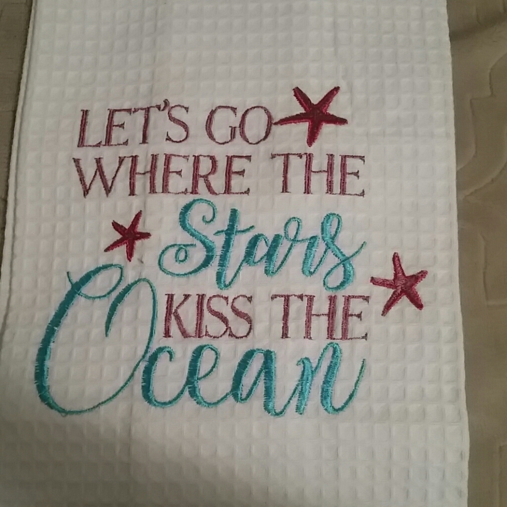 Kitchen hand towel ocean
